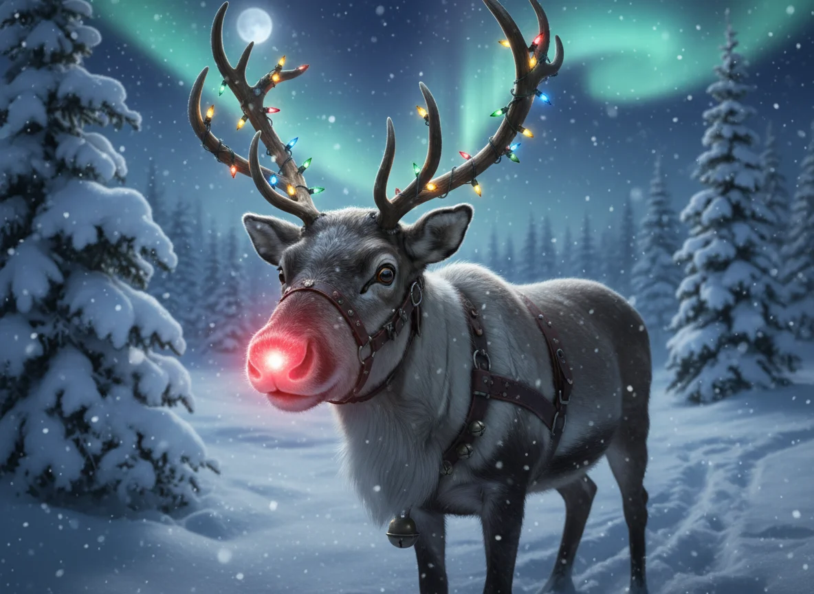 Rudolph the red-nosed reindeer - guiding through the fog